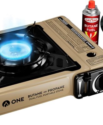 Gas One GS-3400P Propane or Butane Stove Dual Fuel Stove Portable Camping Stove - Patented - with Carrying Case Great for Emergency Preparedness Kit